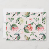 ミッドナイト開花赤面フローラキンセアニェラ 招待状 (裏面)