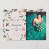 ミッドナイト開花赤面フローラキンセアニェラ 招待状 (正面/裏面)