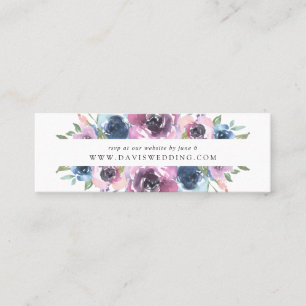 ミッドナイト開花 の結婚WebサイトRSVPカード スキニー名刺