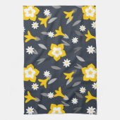 ミッドナイト開花 キッチンタオル (縦)