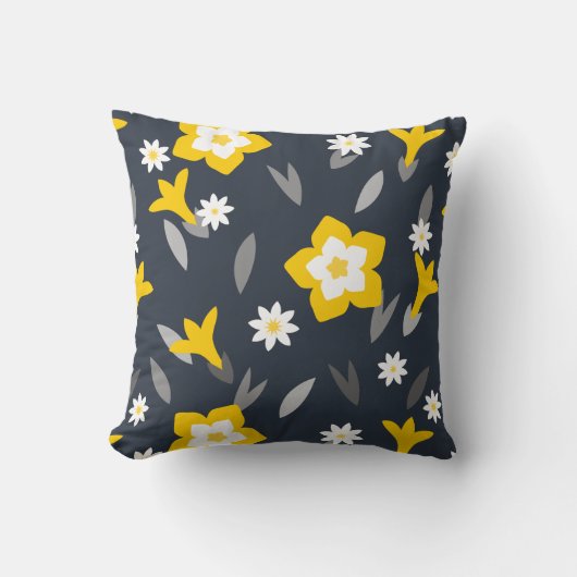 ミッドナイト開花 クッション (正面)