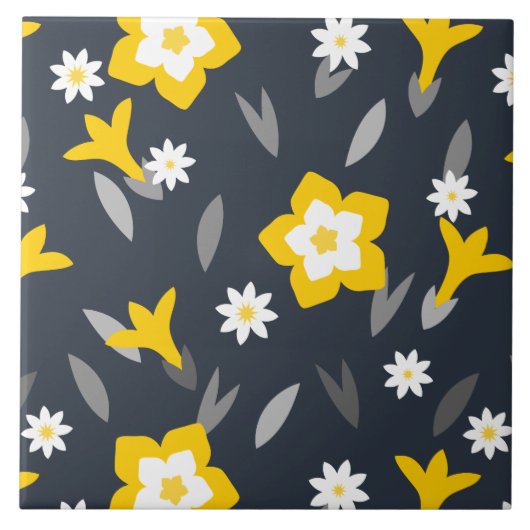 ミッドナイト開花 タイル (正面)