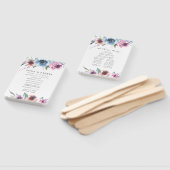 ミッドナイト開花 |パーソナライズされた結婚式 プログラム ハンドファン (組立なし)