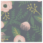 ミッドナイト開花 ファブリック (クローズアップ)