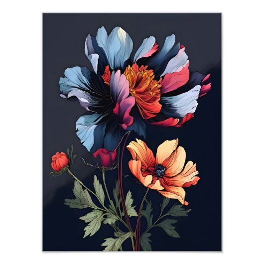 ミッドナイト開花 フォトプリント            (正面)