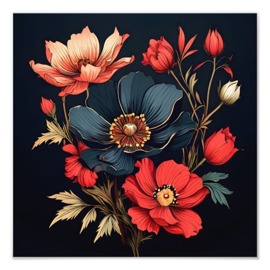 ミッドナイト開花 フォトプリント            (正面)