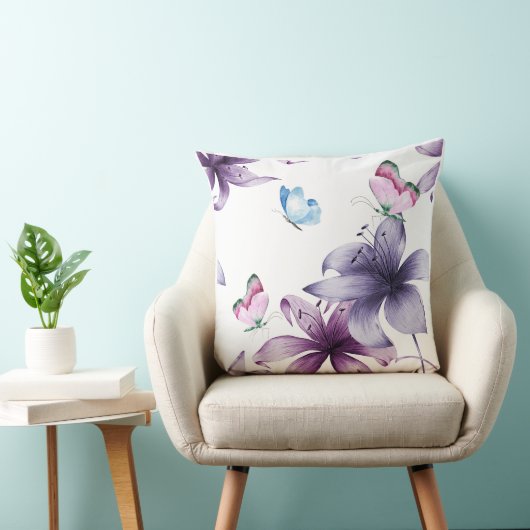 ミッドナイト開花&ブテフライ クッション (椅子)
