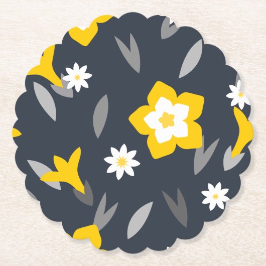 ミッドナイト開花 ペーパーコースター (正面)