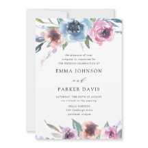 ミッドナイト開花 |紫と青のフローラ結婚の