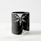 ミッドナイト雪だるま ツートーンマグカップ (中央)