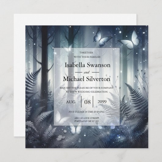 ミッドナイト魔法とムーンライトウイング結婚ズ 招待状 (正面/裏面)