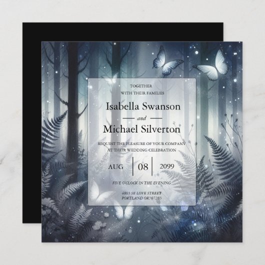 ミッドナイト魔法とムーンライトウイング結婚ズ 招待状 (正面/裏面)