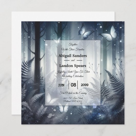 ミッドナイト魔法とムーンライトウイング結婚ズ 招待状 (正面/裏面)