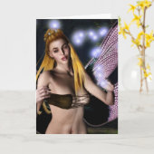 ミッドナイト魔法カスタマイズ可能グリーティングカード カード (黄色い花)