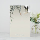 ミッドナイト魚釣りパーソナライズされた旅行 便箋 (スタンド正面)