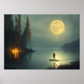 ミッドナイト魚釣りポスター ポスター (正面)