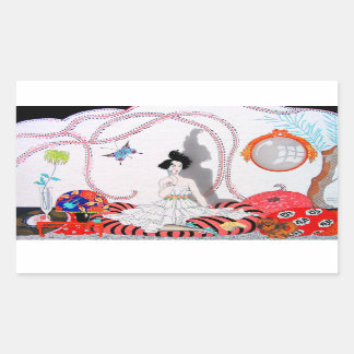 ミッドナイト！またはファッショナブルなアパート 長方形シール