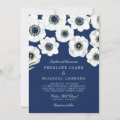 ミッドナイト アネモネ | フローラル ウェディング 招待状 (正面)