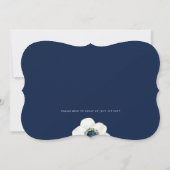 ミッドナイト アネモネ | フローラル リハーサル ディナー 招待状 (裏面)