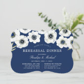 ミッドナイト アネモネ | フローラル リハーサル ディナー 招待状 (スタンド正面)
