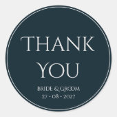 ミッドナイト・エレガンス結婚・ステッカー ラウンドシール (正面)