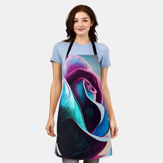 ミッドナイト・エンジェシー：ブラック・バラの暗い美しい エプロン (着用した状態)