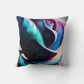 ミッドナイト・エンジェシー：ブラック・バラの暗い美しい クッション (裏面)