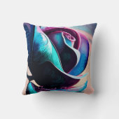 ミッドナイト・エンジェシー：ブラック・バラの暗い美しい クッション (裏面)