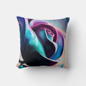 ミッドナイト・エンジェシー：ブラック・バラの暗い美しい クッション (正面)