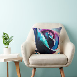 ミッドナイト・エンジェシー:ブラック・バラの暗い美しい クッション