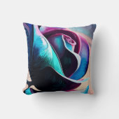 ミッドナイト・エンジェシー：ブラック・バラの暗い美しい クッション (正面)