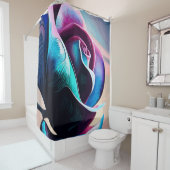 ミッドナイト・エンジェシー：ブラック・バラの暗い美しい シャワーカーテン (インサイチュ)