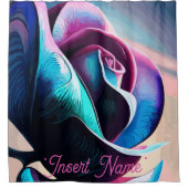 ミッドナイト・エンジェシー：ブラック・バラの暗い美しい シャワーカーテン (正面)