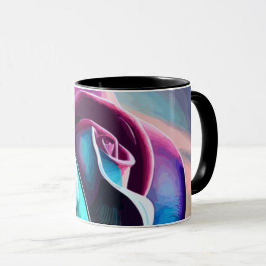 ミッドナイト・エンジェシー:ブラック・バラの暗い美しい マグカップ (正面右)