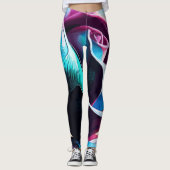 ミッドナイト・エンジェシー：ブラック・バラの暗い美しい レギンス (正面)