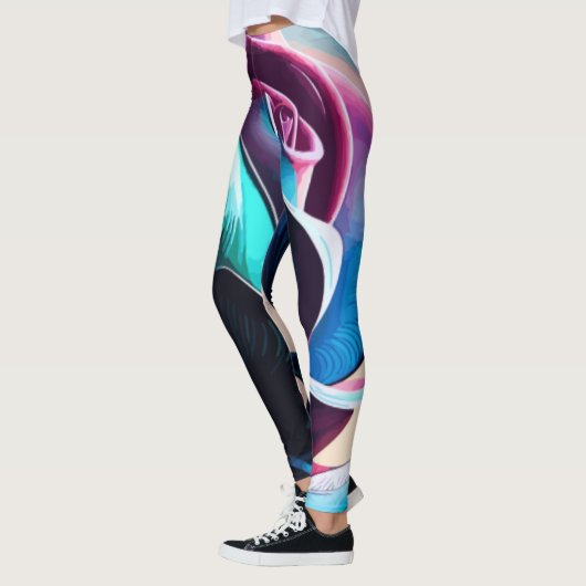 ミッドナイト・エンジェシー：ブラック・バラの暗い美しい レギンス (左)