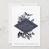 ミッドナイト・オーキッド日付カードの保存 セーブザデート (正面)