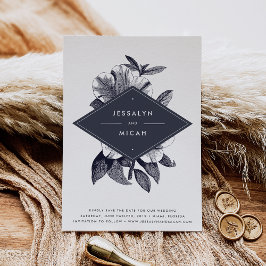 ミッドナイト・オーキッド日付カードの保存 セーブザデート