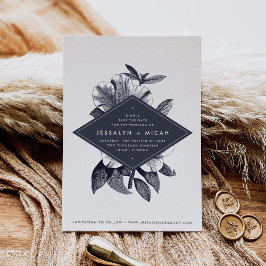 ミッドナイト・オーキッド日付カードの保存 セーブザデート