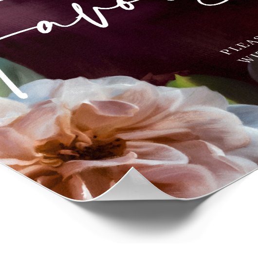 ミッドナイト・ガーデンが卓上のサインを結婚引き立てる ポスター (角)