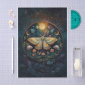 ミッドナイト・ゴッサマー・ウィングス、蛾&月 薄葉紙 (クラフト)