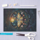 ミッドナイト・ゴッサマー・ウィングス、蛾&月 薄葉紙 (クラフト)