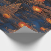 ミッドナイト・ジャック・オ・ランタン・ボール ラッピングペーパー (角)