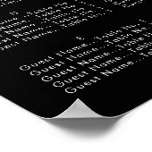 ミッドナイト・スプリング – アルファベット順の座席表 ポスター (角)