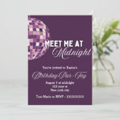ミッドナイト/ディスコボールをテーマにした誕生日招待状 招待状 (スタンド正面)