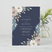 ミッドナイト・トープ・芍薬の結婚式 招待状 (スタンド正面)