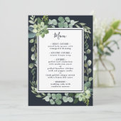 ミッドナイト・ネイビー・ブルー多肉株結婚の メニュー (スタンド正面)