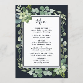 ミッドナイト・ネイビー・ブルー多肉株結婚の メニュー