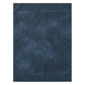 ミッドナイト・ネイビー・ロマンス | Blue Satiny グランジ Damask テーブルクロス (正面)