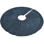 ミッドナイト・ネイビー・ロマンス | Blue Satiny グランジ Damask ブラッシュドポリエステルツリースカート (アングル)